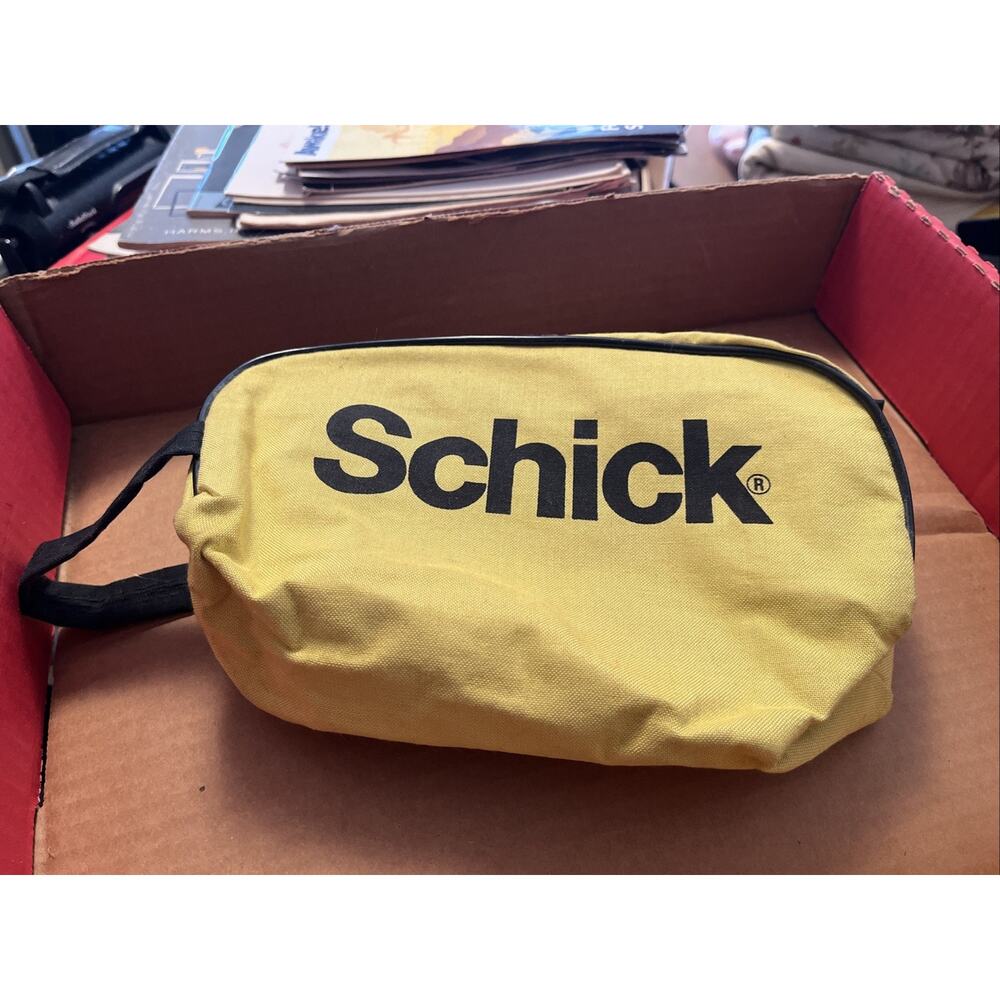 Vintage NBA Schick Promo Toiletry Bag • Official Razors/Blades Of NBA• 80sYellow